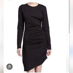 Veronica Beard Jaelyn Long Sleeve Ruched Dress Black
